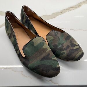 J. Crew Camouflage Loafers in Green and Brown